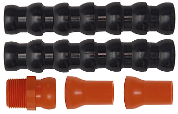 Tubo flexo componibile colore nero arancio