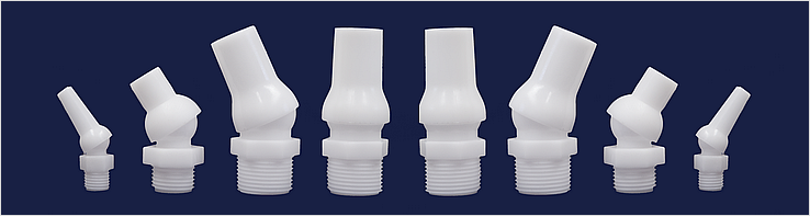 tubo componibile snodato ugelli in plastica 